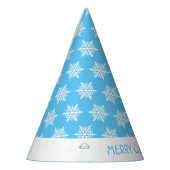 メリークリスマスの雪パーソナライズされた片 パーティーハット (左)
