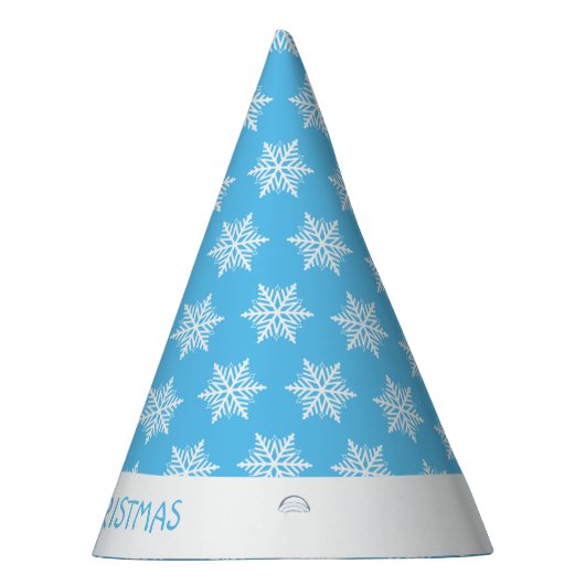 メリークリスマスの雪パーソナライズされた片 パーティーハット (右)
