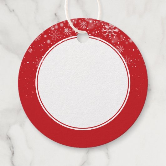 メリークリスマスの雪パーソナライズされた片 フェイバータグ (裏面)