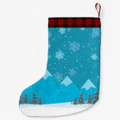 メリークリスマスの雪景色 スモールクリスマスストッキング (裏面)