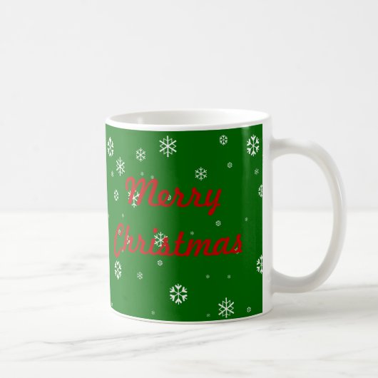メリークリスマスの雪片 コーヒーマグカップ (右)