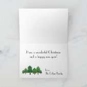 メリークリスマスの雪片 シーズンカード (内部)