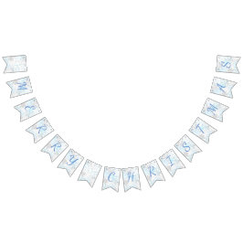 メリークリスマスの雪片-旗布の旗 バンティングフラッグ