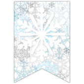 メリークリスマスの雪片-旗布の旗 バンティングフラッグ (第1の旗)