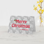 メリークリスマスの雪 カード (黄色い花)