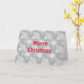 メリークリスマスの雪 カード (黄色い花)