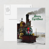 メリークリスマスの電車のはがき シーズンポストカード (正面/裏面)