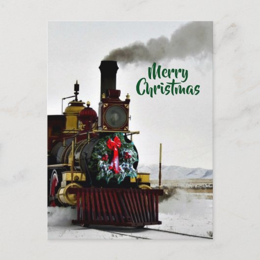 メリークリスマスの電車のはがき シーズンポストカード (正面)