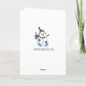 メリークリスマスの願いお洒落小人 カード (裏面)