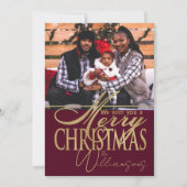 メリークリスマスの願い写真クリスマスカード シーズンカード (正面)