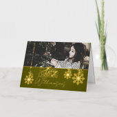 メリークリスマスの願い写真クリスマスカード 箔シーズンカード (正面)