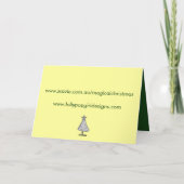 メリークリスマスの馬および星の挨拶状 シーズンカード (裏面)