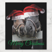 メリークリスマスの馬 ワインラベル (シングルラベル)