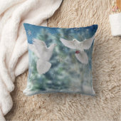 メリークリスマスの鳩の枕 クッション (ブランケット)