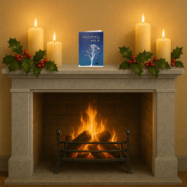 メリークリスマスの鹿の夜空 シーズンカード