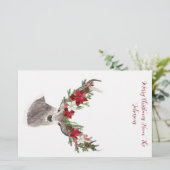 メリークリスマスの鹿の文房具 便箋 (スタンド正面)