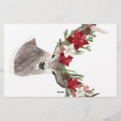 メリークリスマスの鹿の文房具 便箋 (裏面)