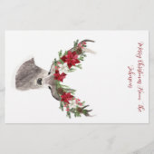 メリークリスマスの鹿の文房具 便箋 (正面)