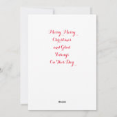 メリークリスマスの鹿の舞い シーズンカード (裏面)