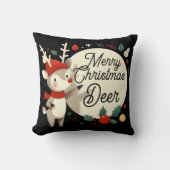 メリークリスマスの鹿 クッション (正面)