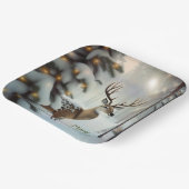 メリークリスマスの鹿 ペーパープレート (傾斜あり)