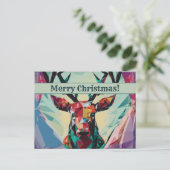 メリークリスマスの鹿 ポストカード (スタンド正面)