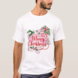 メリークリスマスの鹿 Tシャツ
