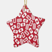 メリークリスマスの麻雀タイル セラミックオーナメント (左)