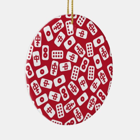 メリークリスマスの麻雀タイル セラミックオーナメント (右)