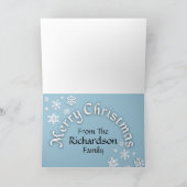 メリークリスマスの黒の柴犬のカスタマイズ可能なカード シーズンカード (内部)