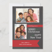 メリークリスマスの黒板の写真のクリスマスカード シーズンカード (正面)