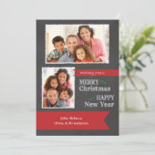 メリークリスマスの黒板の写真のクリスマスカード シーズンカード (スタンド正面)