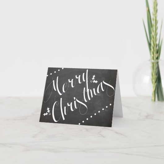 メリークリスマスの黒板のnotecard シーズンカード (正面)