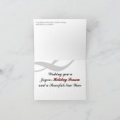 メリークリスマスの-赤くか黒いSquiggle シーズンカード (内部)