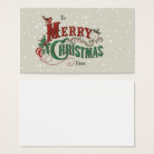 メリークリスマスの「To and From」カード (正面&裏面)