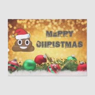 メリークリスマスのEmojiの笑わされるなウンチ 薄葉紙