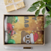 メリークリスマスのEmojiの笑わされるなウンチ 薄葉紙 (ギフト)