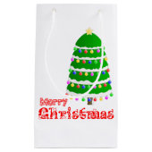 メリークリスマスのemoji スモールペーパーバッグ (正面)