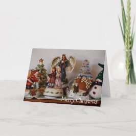 メリークリスマスのHummelの置物の休日カード シーズンカード