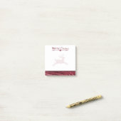 メリークリスマスのMarsalaの素朴なトナカイ3x3 ポストイット (デスク上)