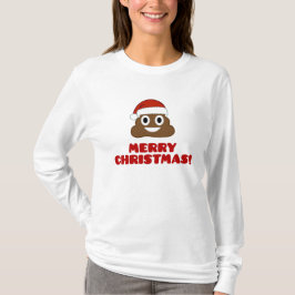 メリークリスマスのPoo EmojiのTシャツ Tシャツ