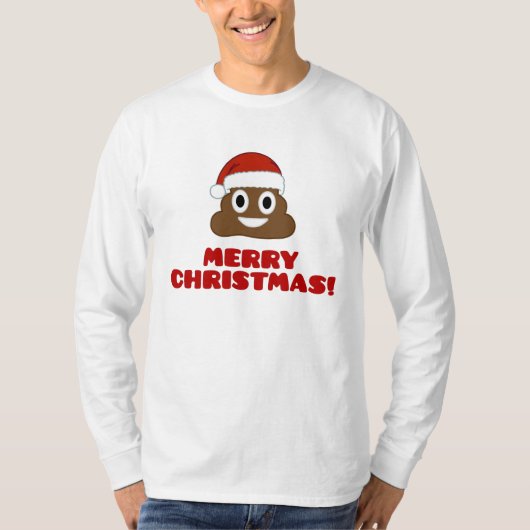 メリークリスマスのPoo EmojiのTシャツ Tシャツ (正面)