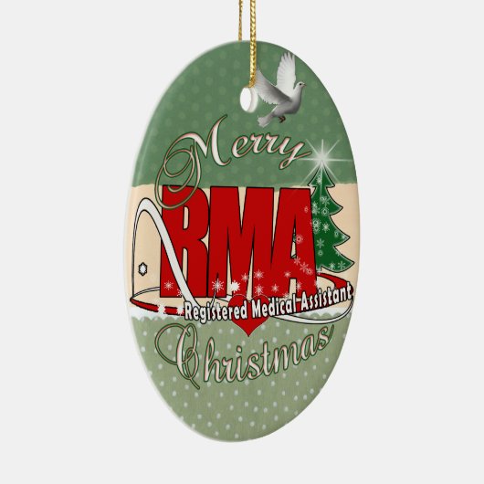 メリークリスマスのRMAによって登録されている医療助手 セラミックオーナメント (右)