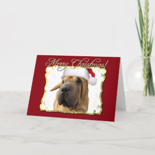 メリークリスマスのShar Pei犬 シーズンカード