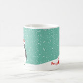 メリークリスマスのSnowyサンタのペンギンのマグのギフト コーヒーマグカップ (中央)