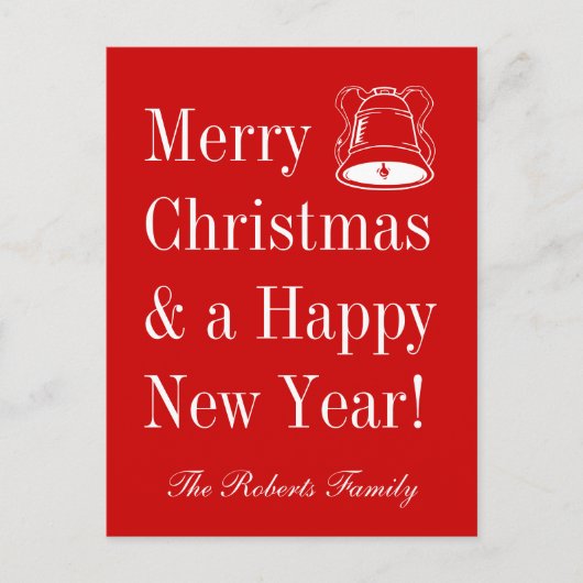 メリークリスマスはがき | パーソナライズされた挨拶 シーズンポストカード (正面)