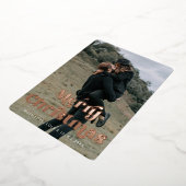 メリークリスマスはっきりしたヴィンテージフォント 箔シーズンカード (回転した状態)