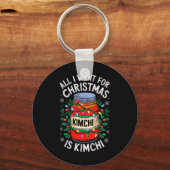 メリークリスマスはクリスマスキムチのメンズWomに キーホルダー (正面)