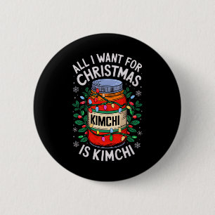 メリークリスマスはクリスマスキムチのメンズWomに 缶バッジ