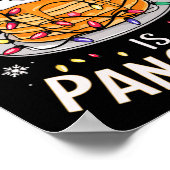 メリークリスマスはクリスマスパンケーキのメンズW ポスター (角)